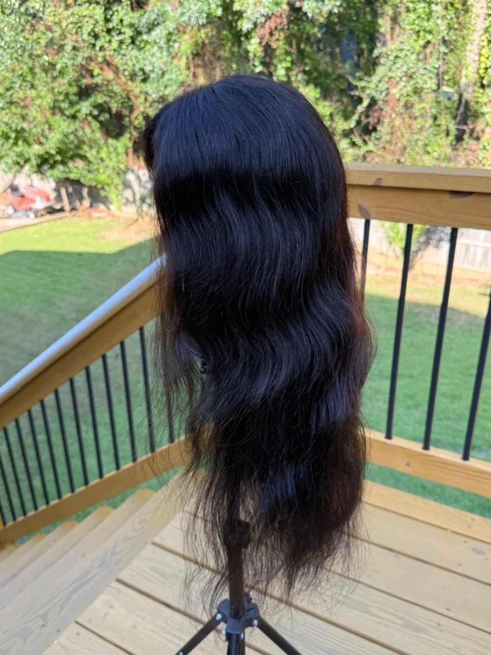 20” Off Black Human Hair Wig